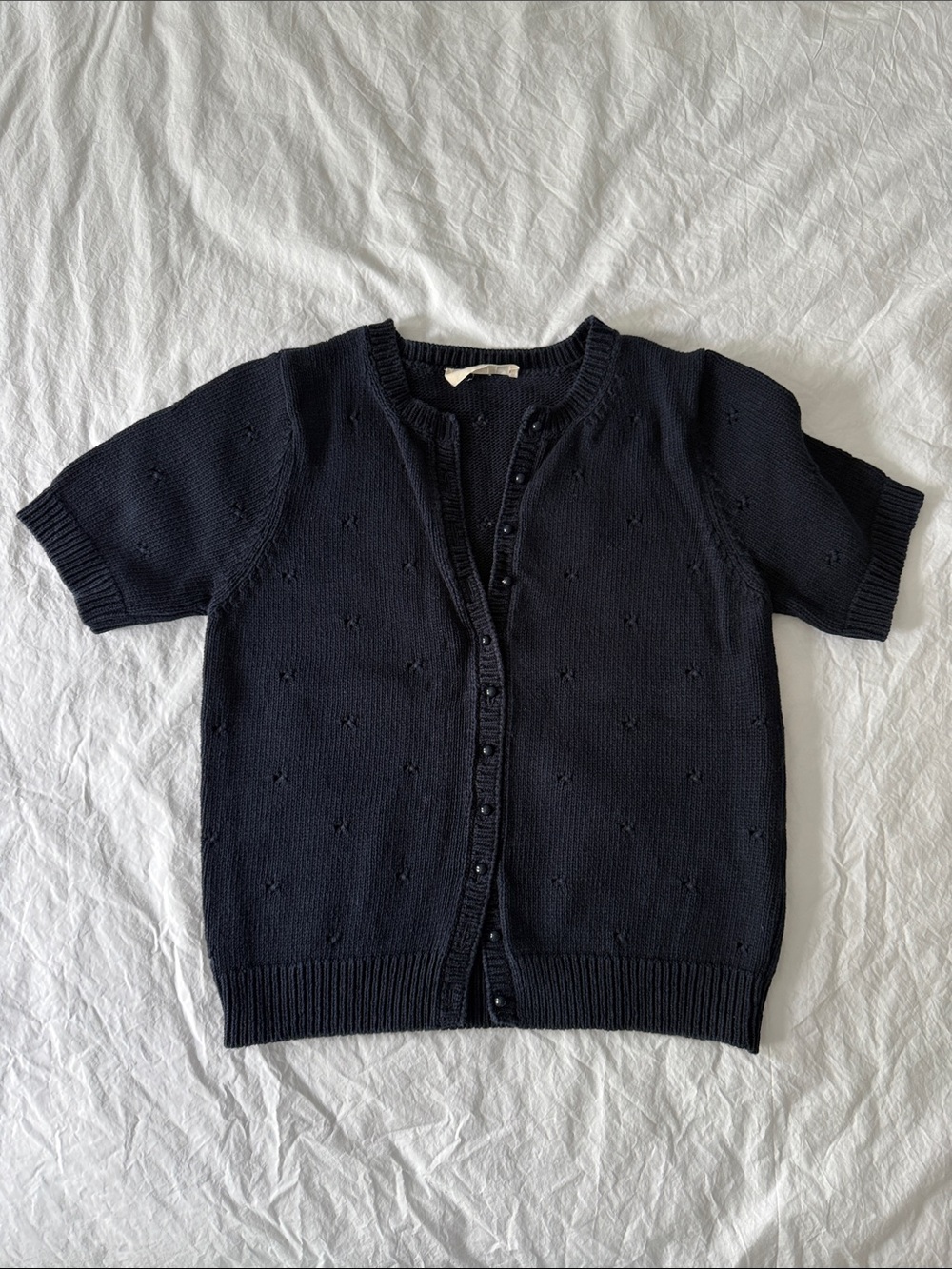 Sezane Navy Kyle Cardigan